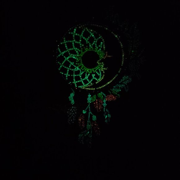 Dream Catcher acrylic painting on Canvas 11x14 - glow in the dark/black light - Picture 3 of 4